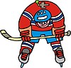 Vector clipart: ice hockey cartoon