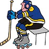 Vector clipart: ice hockey cartoon