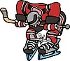 Vector clipart: ice hockey cartoon