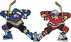 Vector clipart: ice hockey cartoon