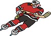 Vector clipart: ice hockey cartoon