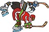 Vector clipart: ice hockey cartoon