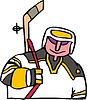 Vector clipart: ice hockey cartoon