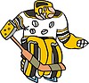 Vector clipart: ice hockey cartoon