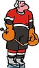 Vector clipart: ice hockey cartoon