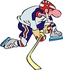 Vector clipart: ice hockey cartoon