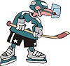 Vector clipart: ice hockey cartoon