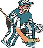 Vector clipart: ice hockey cartoon