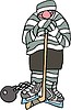 Vector clipart: ice hockey cartoon
