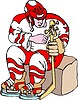 Vector clipart: ice hockey cartoon