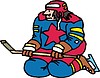 Vector clipart: ice hockey cartoon