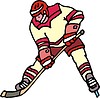 Vector clipart: ice hockey cartoon