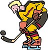 Vector clipart: ice hockey cartoon