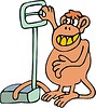 Vector clipart: monkey and scales