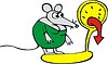 mouse on scales cartoon