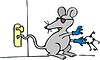 Vector clipart: burglar mouse cartoon