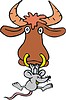 mouse and bull cartoon