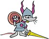 Vector clipart: rat viking