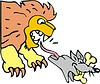 Vector clipart: rat an lion