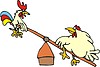 Vector clipart: rooster cartoon