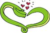 Snake in love | Stock Vector Graphics