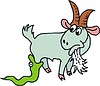 Vector clipart: snake and goat