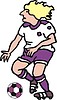 Vector clipart: soccer player cartoon