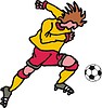 Vector clipart: soccer player cartoon