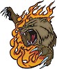 Vector clipart: bear flame