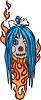 Vector clipart: doll flame avatar