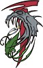 Vector clipart: dragon skull avatar