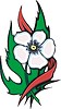 Vector clipart: flower tattoo