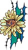 Vector clipart: flower tattoo