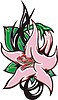 Vector clipart: flower tattoo