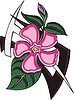 Vector clipart: flower tattoo