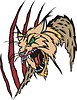 Vector clipart: lynx tattoo