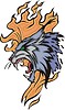 Vector clipart: lynx flame