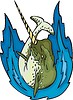 Vector clipart: narwhal (Monodon monoceros)