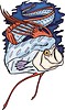 Vector clipart: oarfish (king of herrings, Regalecus glesne)