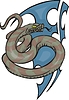 Vector clipart: python tattoo