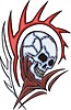 Vector clipart: skull tattoo