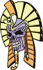 Vector clipart: Egyptian pharaoh skull tattoo