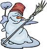 Vector clipart: dancing snowman