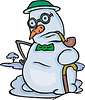 Vector clipart: Gentleman Snowman