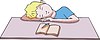 Vector clipart: sleeping schoolboy