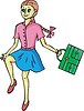 Vector clipart: schoolgirl