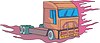 Vector clipart: truck flame