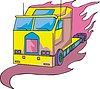 Vector clipart: truck flame