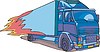 Vector clipart: truck flame