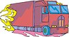 Vector clipart: truck flame